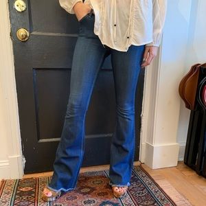 Pistola flare jeans with frayed edges